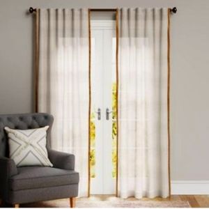 Threshold Light-Filtering Curtain Caramel Curtain Panels Lot of 2